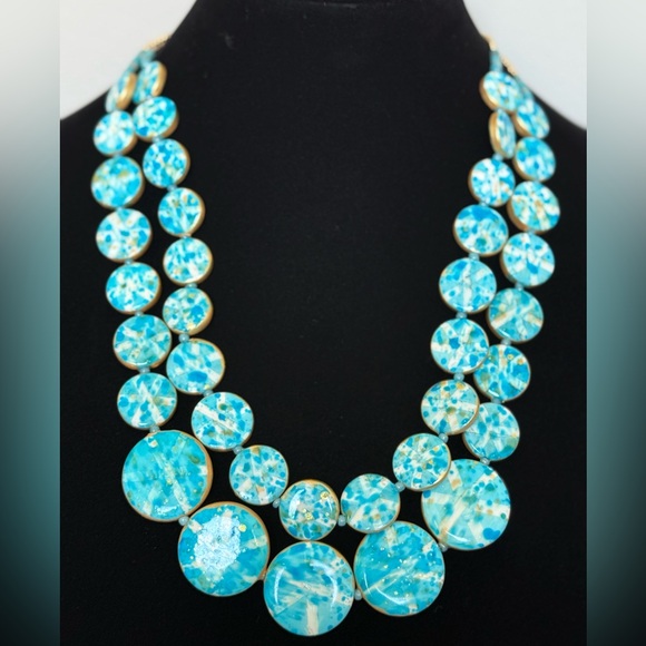 Chico’s Blue Statement Necklace - Picture 1 of 3